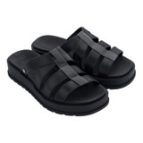 Sandalias Zaxy Sintonia Slide Mujer Negro