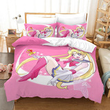 New Juego De Cama Individual Con Funda Sailor Moon