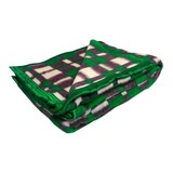 Cobertor Guaratinguetá Boa Noite Cor Verde-bandeira Com Design Xadrez De 2.2m X 1.8m