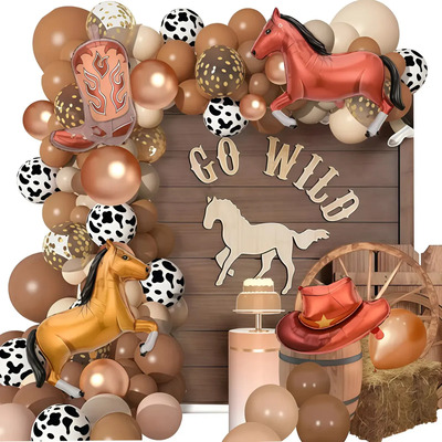 Kit Fiesta Caballos Globos Decoración Cumpleaños De Vaquera | Meses sin interés