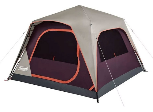 Carpa Coleman Skylodge 12 Personas Armado Instantáneo Color Bordó