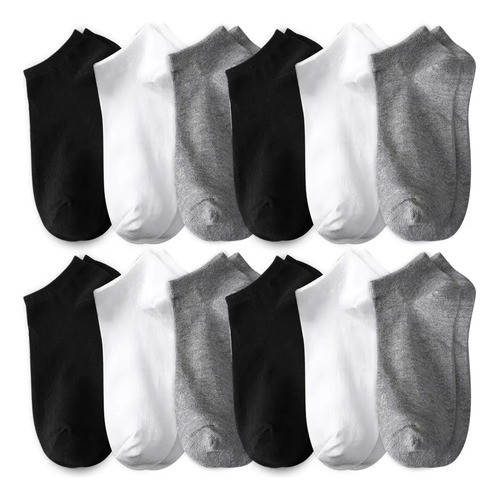 Calcetines Cortos Hombres Dama Unisex Cómodo 12 Pares | Meses sin interés