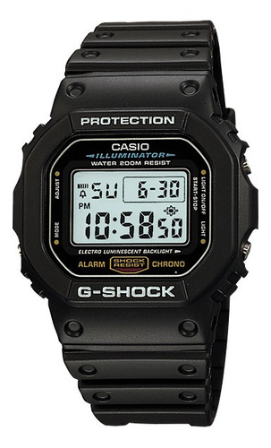 Relógio Casio G-shock Masculino Digital Dw-5600e-1vdf Preto