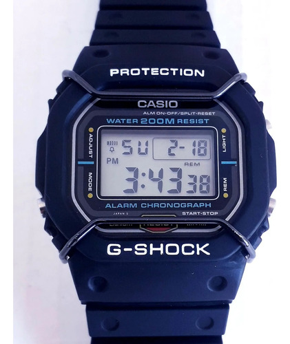 Casio G-shock Antigo Dw-5800c-1v Serie Prata Raro - Ano 1987