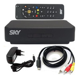 Receptor Sd Sky Pre Pago + 12 Meses De Canais Abertos