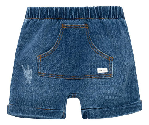 Bermuda En Denim Para Recién Nacido Niño