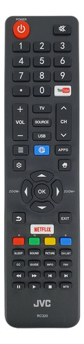 Control Remoto Jvc Rc320 Original Smart Tv Youtube Netflix