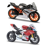 Kit 2en1 Ktm Rc390 Y Ducati V4s Miniatura Metal Moto 1/1 [u]