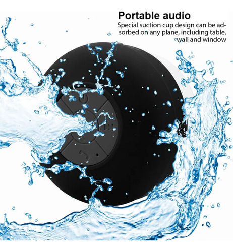 Mini Caixinha Som Bluetooth Portátil Prova De Água Ventosa