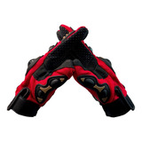 Guantes Tácticos Para Motocicleta Mano Completa Color Rojo