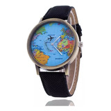 Reloj Mapa Mundo, Viajero, Unisex, Mapa Mundial.