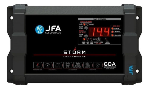 Carregador De Bateria Fonte Jfa Storm 60a Bivolt Automatico