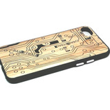 Funda Protector Tipo Madera Bamboo Para Iph 7 + Templado