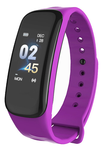 Reloj Inteligente Bluetooth Smartwatch Suono N6 Pulsera Color De La Caja Azul Color De La Malla Violeta