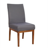 4 Capas Pra Cadeira De Jantar Várias Cores - Superoferta Cor Cinza-escuro Desenho Do Tecido Liso