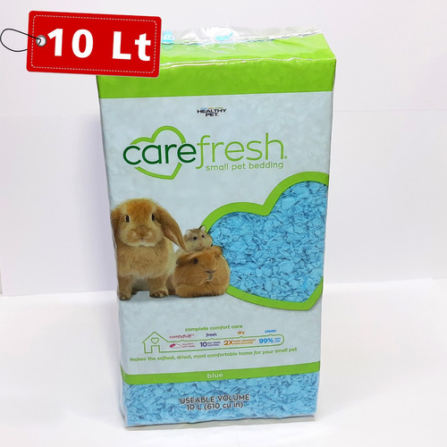 Sustrato Carefresh Azul 10 Lt Para Hamster, Cuyo 750grs