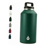 Botella De Agua Aislada De 64 Onzas, Verde Militar Color Verde Ejército