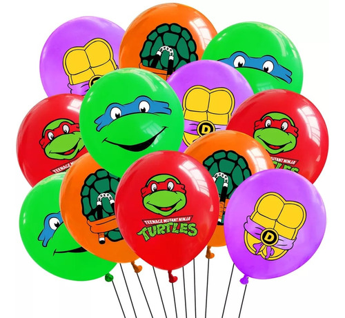 Set De 12 Globos Latex Diferentes Diseños Infantiles