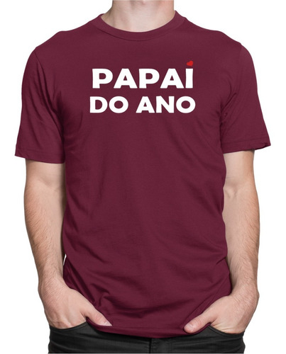 Camiseta Camisa Papai Do Ano Presente Gravidez Surpresa Pai