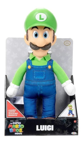 Super Mario Bros. La Pelicula: Peluche Articulado Luigi