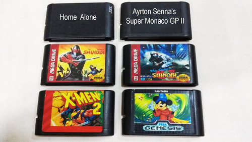 Cartucho Sega Genesis Mega Drive Lote 6 Jogos Ler Descrição