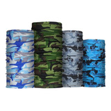 Kit 3 Mascaras De Pesca Bandana Camuflada Com Proteção Uv50+