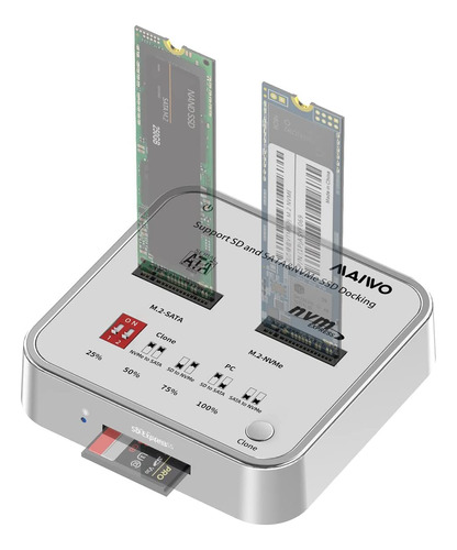 Maiwo Duplicador De Estacin De Acoplamiento Usb C A M.2 Nvme