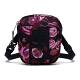 Bolso Herschel Supply Cruz Crossbody Bag Shoulder Riñonera Color Negro Floral