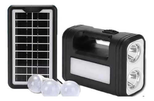 Kit  Emergencia Solar Doble Linterna + 3 Ampolletas 