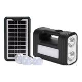 Kit  Emergencia Solar Doble Linterna + 3 Ampolletas 