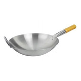 Wok Profesional Acero Inoxidable Mango De Madera 36 Cm 4.7 L