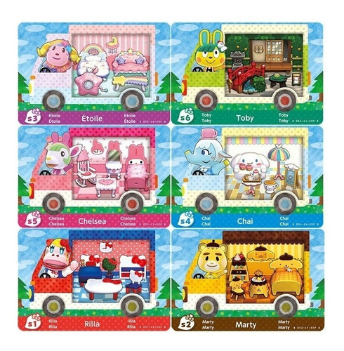 Amiibo Animal Crossing Sanrio Hello Kitty - Kit C/ 6 Cards