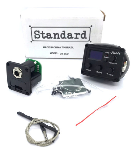 Kit Pre Equalizador Afinador Standard Uk-lcd P Ukulele Novo!