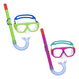 Kit De Buceo Snorkel Clasico Kids 24035 Verde Bestway