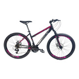 Bicicleta Aro 26 Rino Everest - 21 Vel. Cambios Shimano Cor Preto/pink Tamanho Do Quadro 17