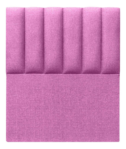 Respaldo Tubular Vertical 1 Plaza Lino Fucsia