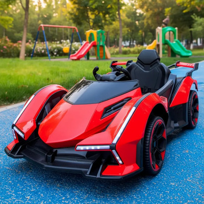 Coche Electrico Montable Deportivo Carga Usb Mp3 Luz Led Rojo | Envío gratis
