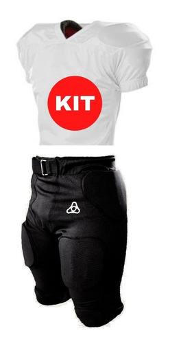 Kit Calça 7 Pad E Cinto + Camisa De Treino Futebol Americano