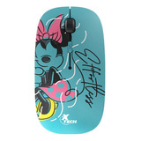 Mouse Inalambrico Xtech Wireless Disney Minnie Mouse Color Azul