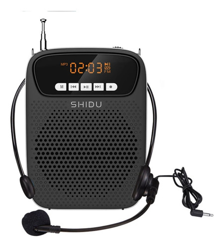 Amplificador De Voz Portátil 15w C/ Microfone - Shidu