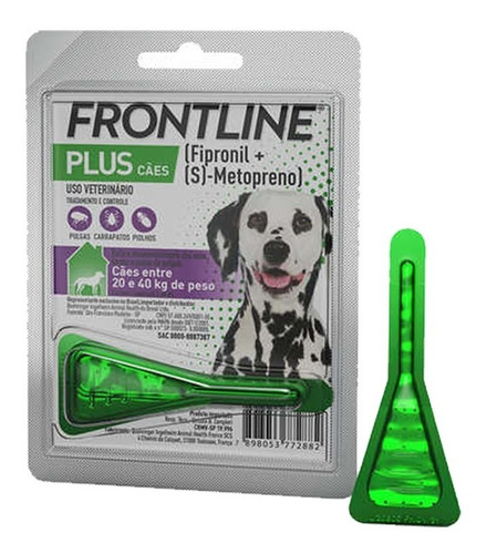 Frontline Plus Cães 20kg A 40kg - 1 Unidade