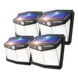 Claoner - Luces Solares Con Sensor De Movimiento [128 Led/4