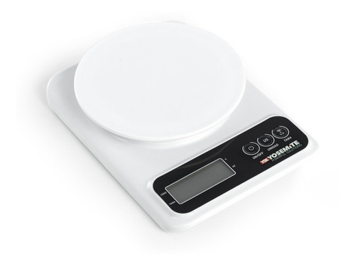 Balanza De Cocina Digital Con Luz Yosemite Hasta 5kg Capacidad Máxima 5 Kg Color Blanca