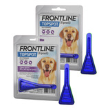 Kit 2 Frontline Topspot Antipulgas E Carrapatos 20 A 40 Kg