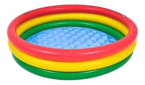 Pileta Inflable 3 Aros Multicolor 1.00 Mts Piso Inflable