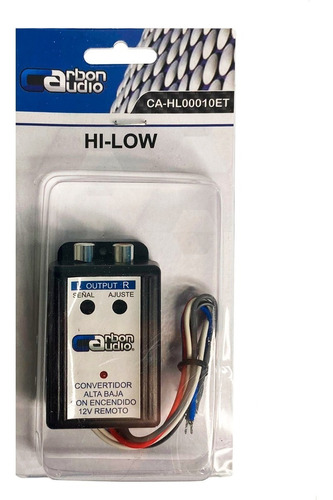 Convertidor Alta Baja Carbon Audio Hilow Con Remoto Hl00010e