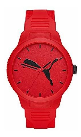 Reloj Puma Para Hombre P5003 Reset V2 De Cuarzo Color Rojo