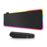 Mouse Pad Gamer Grande Luz Led Rgb Usb 80cm X 30cm Negro