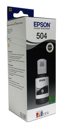 Botella Tinta Epson T504 Negro 504 T504120 C13t03n12a Origin