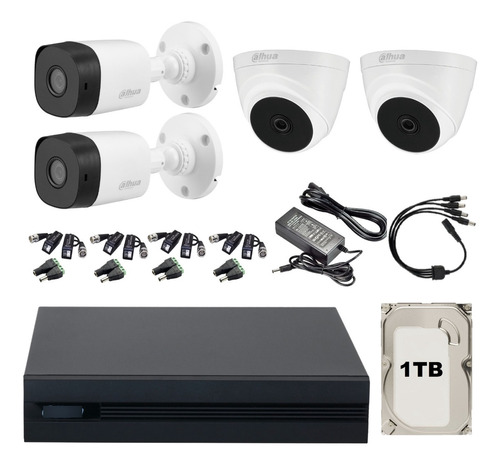 Kit Camaras Seguridad 2 Mp Full Hd Dahua Dvr 8 Ch Disco